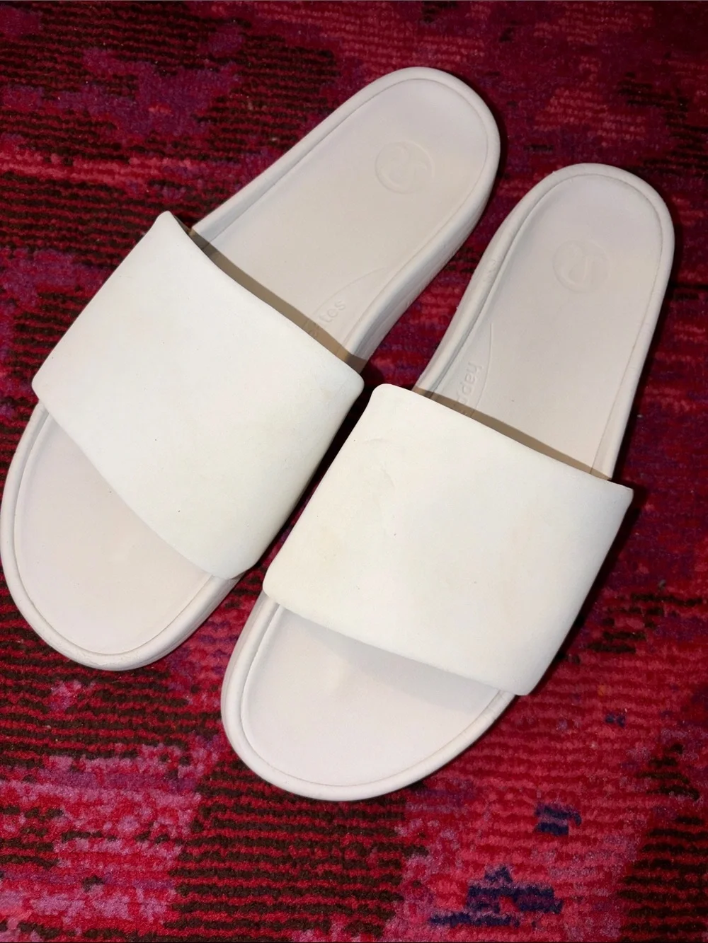 lululemon athletica White Slide Sandals 13 White